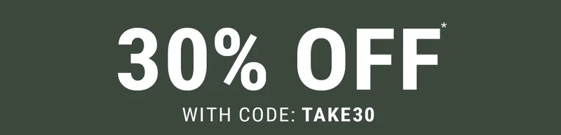 30% off* with code: discount code