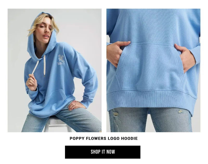 Poppy Flowers Logo Hoodie Shop It Now