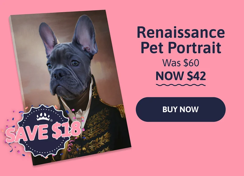Renaissance Pet Portrait. Was $60. NOW $42