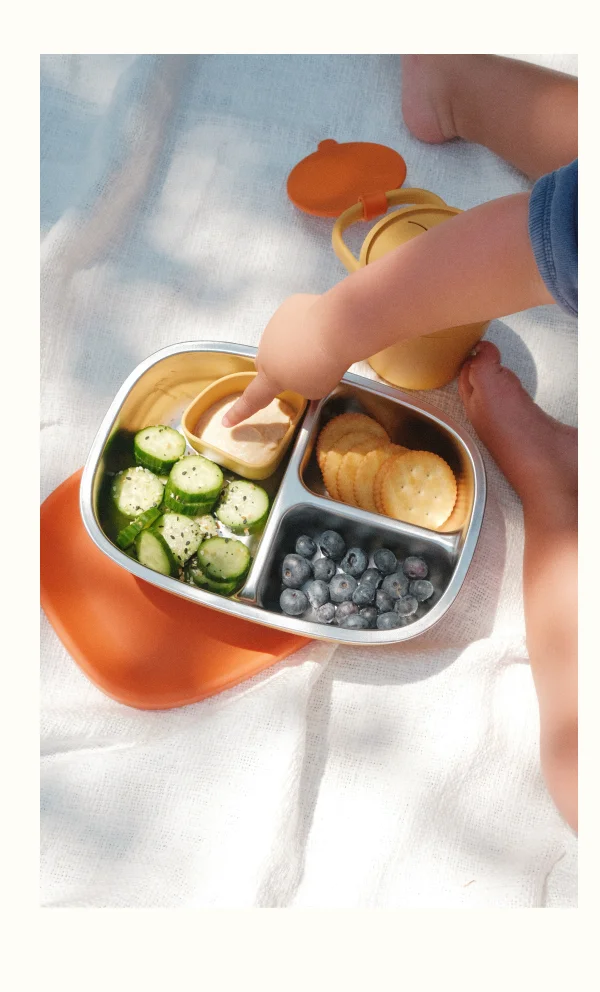 “These Bento Boxes come in super handy during our playdate outings. I love that they're made from non-toxic silicone, are BPA-free, FDA-grade, and food grade. You need these baby and toddler essentials in your life!"- @bryan.and.chris- Shop Now