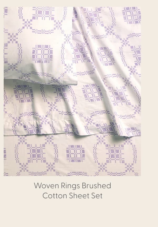 Woven Rings Brushed Cotton Sheet Set