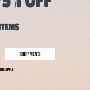 Up to 75% off Sale Styles Shop Men's