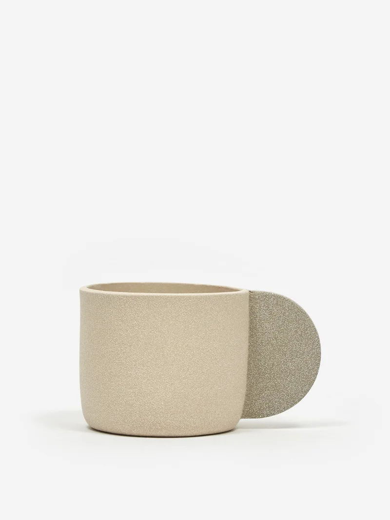 Image of Brutes Ceramic Handmade Large Wide Mug - Sand