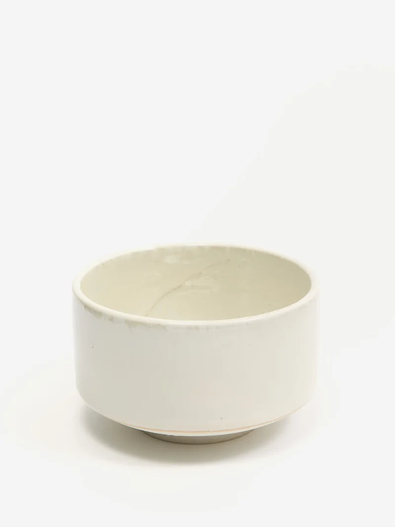 Image of HEÜGE Mino-ware Matcha Bowl Shino - White