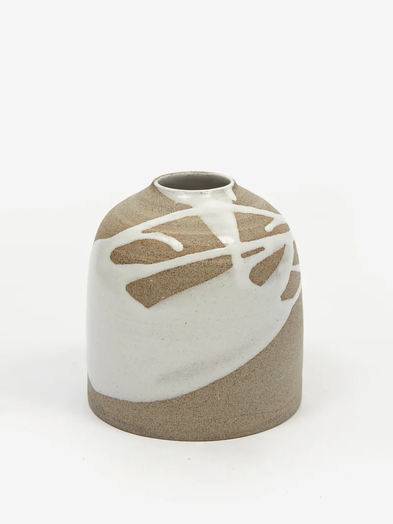 Image of by.noo Handmade Bud Vase - Grey Drip