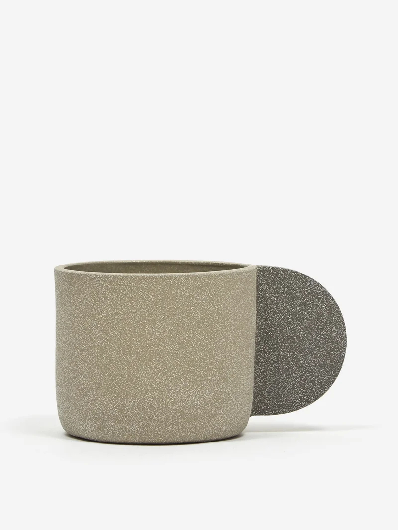 Image of Brutes Ceramic Handmade Large Wide Mug - Light Grey