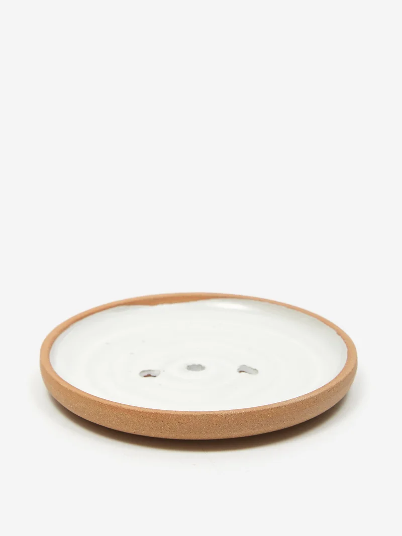 Image of by.noo Handmade Soap Dish - White Drip