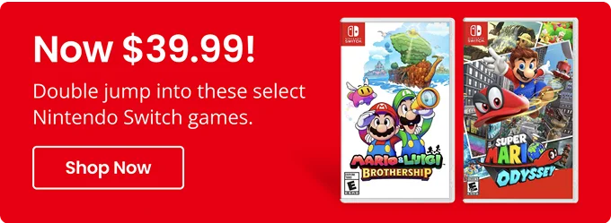 Now $39.99! Double jump into these select Nintendo Switch games. Shop Now