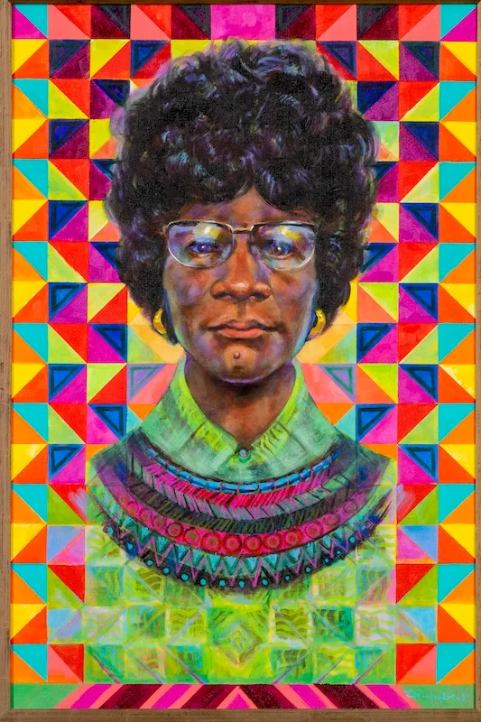 “Portrait of Shirley Chisholm” by Sherman Beck