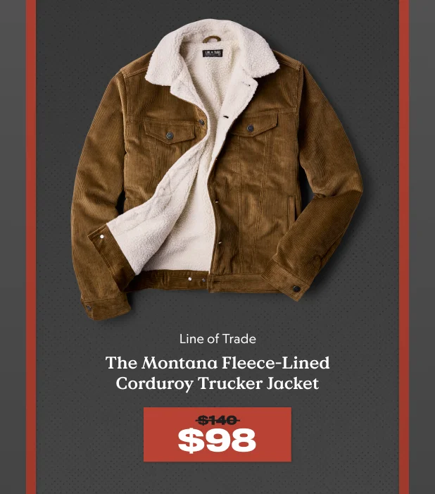 Montana Fleece Lined Corduroy Trucker Jacket
