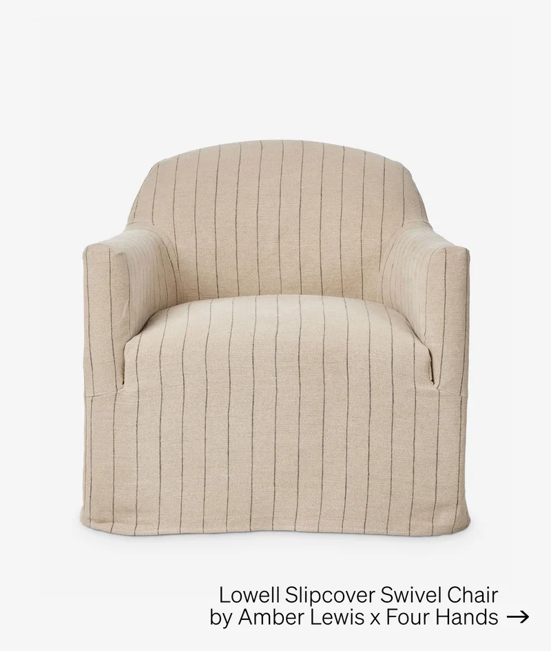 Shop Lowell Slipcover Swivel Chair