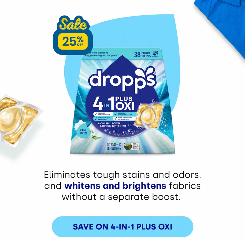 Eliminates tough stains and odors, and whitens and brightens fabrics without a separate boost.&nbsp;  SAVE ON 4-IN-1 PLUS OXI
