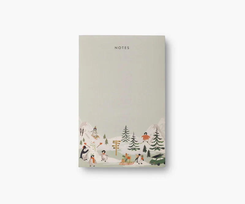 Image of Holiday Notepad - Penguin Village