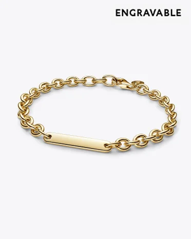 Engravable Bar Link Bracelet
