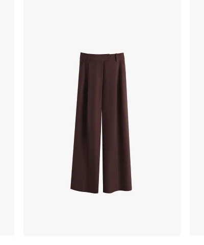 Wool Wide Leg Pant Fondant