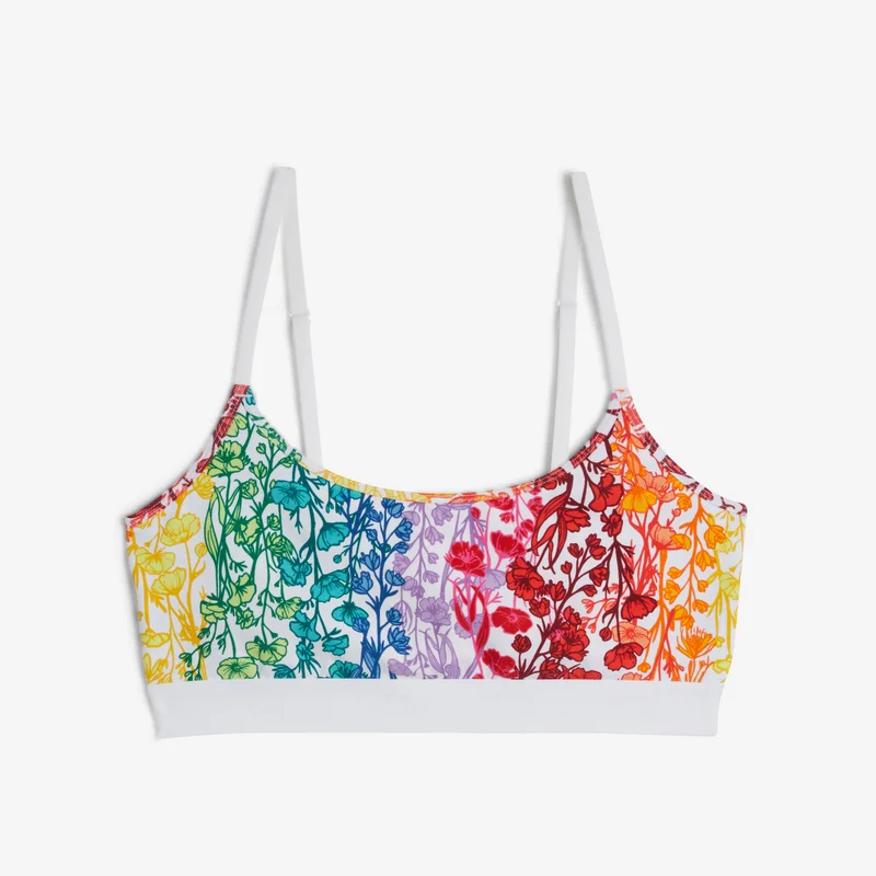Image of Low Cut Soft Bra - Enchanted Vines