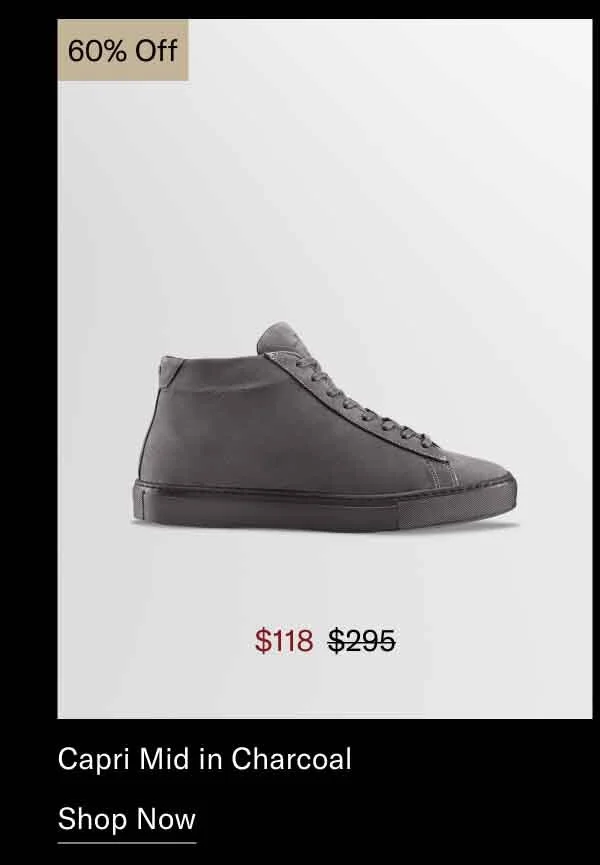 Capri Mid in Charcoal 60% off-Shop Now