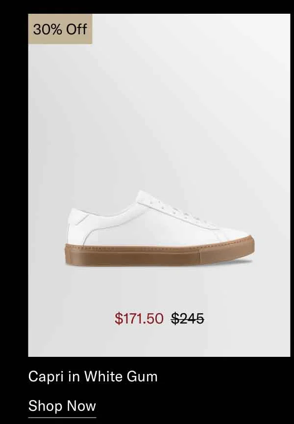Capri in White Gum 30% off- Shop Now