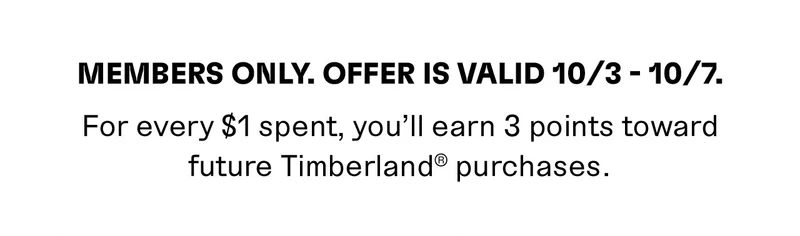 Members only. Offer is valid 10/3 - 10/7.