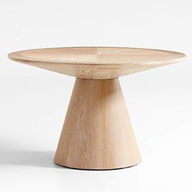 " Palisades Round Whitewashed Wood Dining Table"