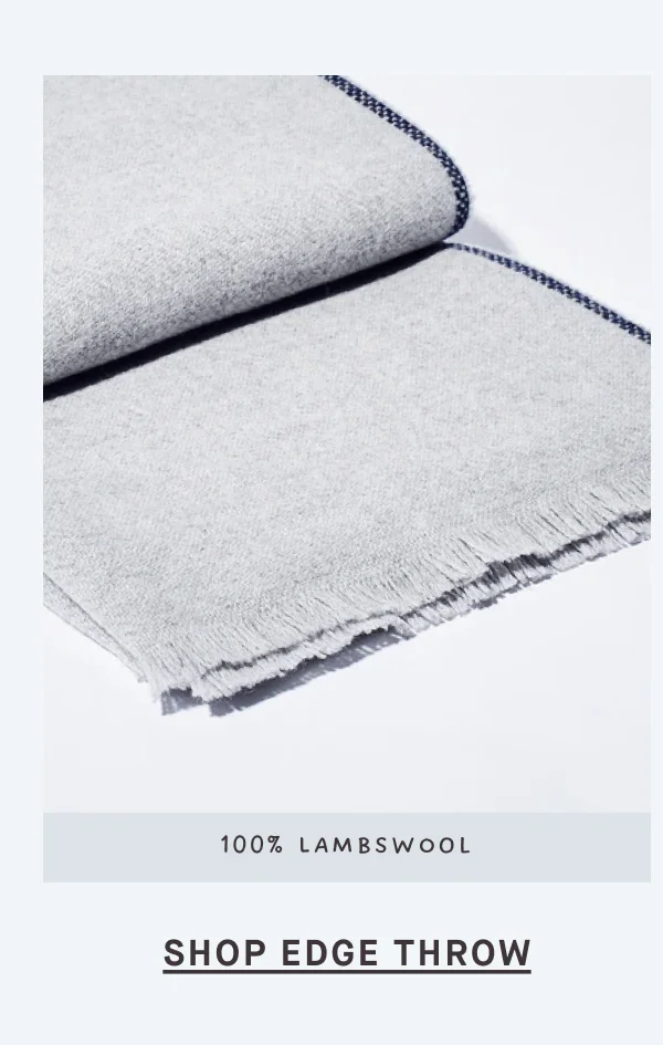 100% LAMBSWool SHOP EDGE THROW