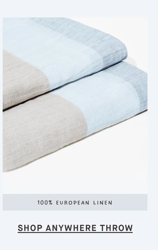 100% EUROPEAN LINEN SHOP ANYWHERE THROW
