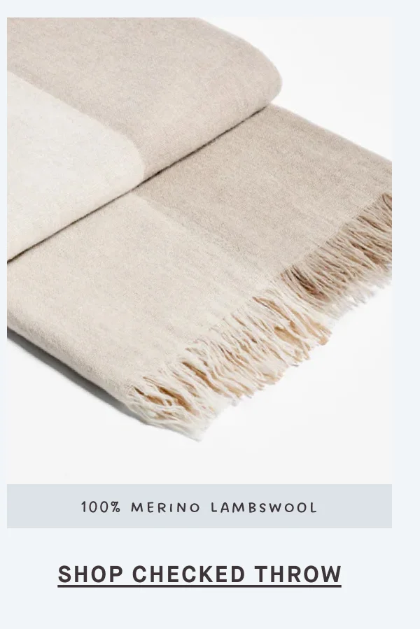 SHOP CHECKED THROW