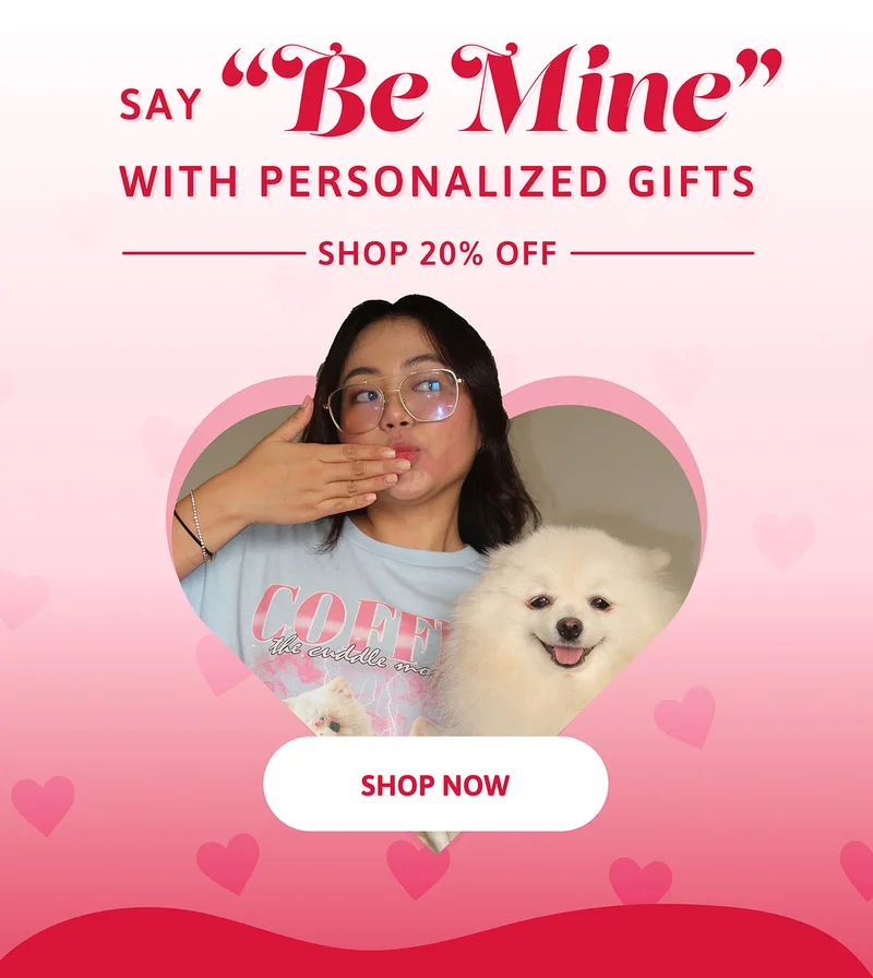 Say "be mine" with personalized gifts.