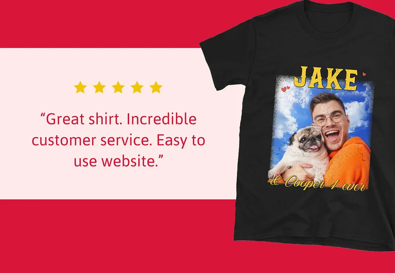 Valentine's Pet T-shirt. "Great shirt. Incredible customer service. Easy to use website"
