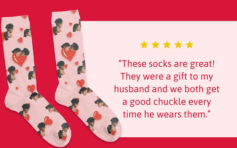 Valentine's Socks. "These socks are great! They were a gift to my husband and we both get a good chuckle every time he wears them."