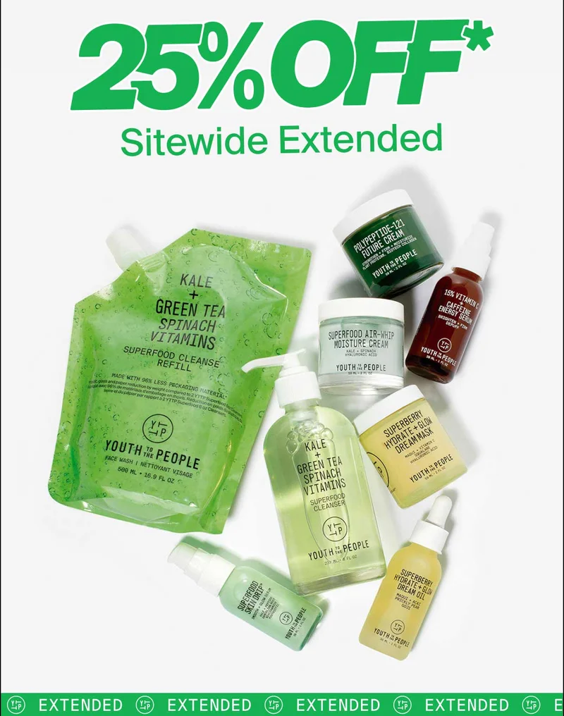 25% OFF* Sitewide Extended