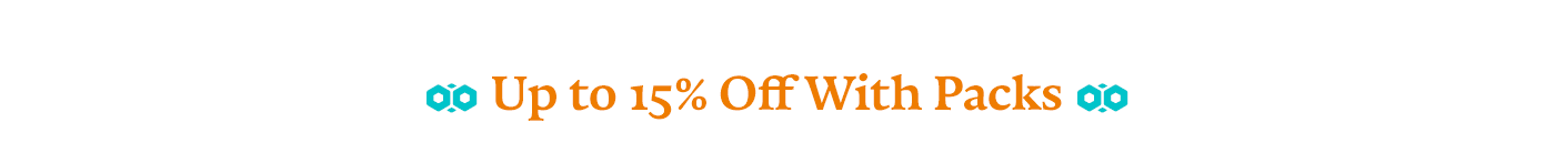 Up to 15% Off With Packs
