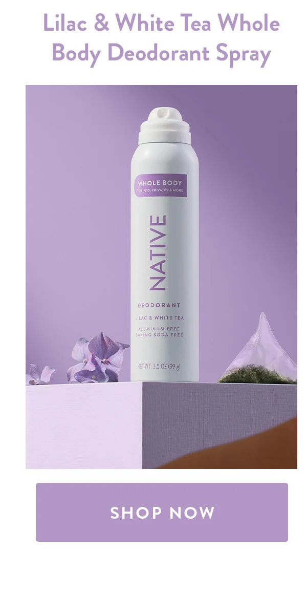 Lilac & White Tea Whole Body Deodorant Spray | SHOP NOW
