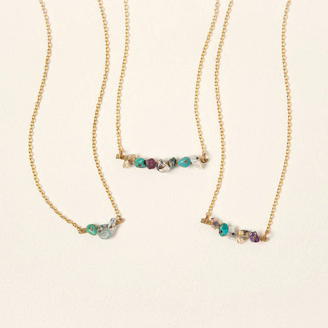 Custom Raw Birthstone Necklace