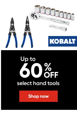 Up to 60% OFF select hand tools.