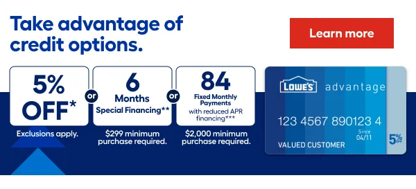 Take advantage of credit options.