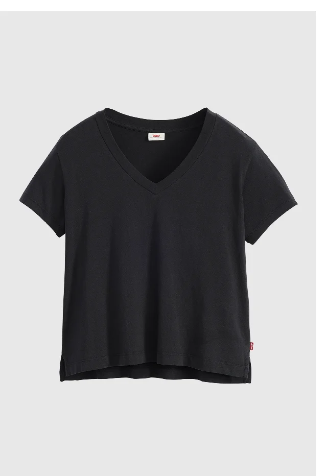 V-NECK T-SHIRT BLACK