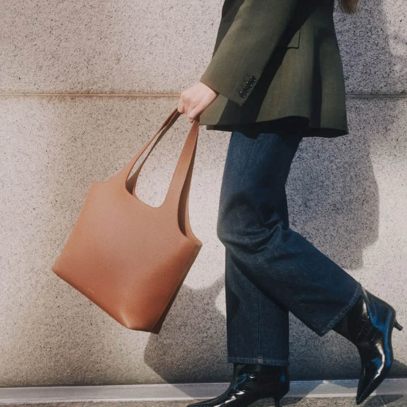 System Zipper Tote Caramel