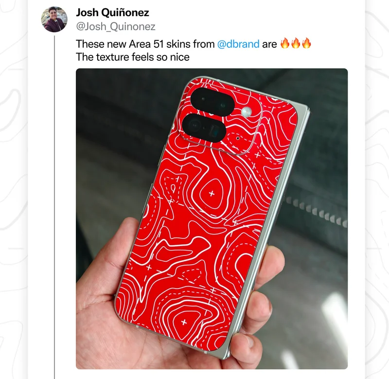 Josh Quiñonez on Twitter: "These new Area 51 skins from dbrand are fire. The texture feels so nice"