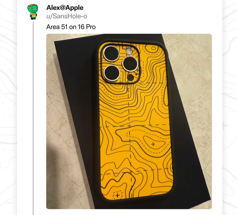 Alex@Apple on Reddit: "Area 51 on 16 Pro"