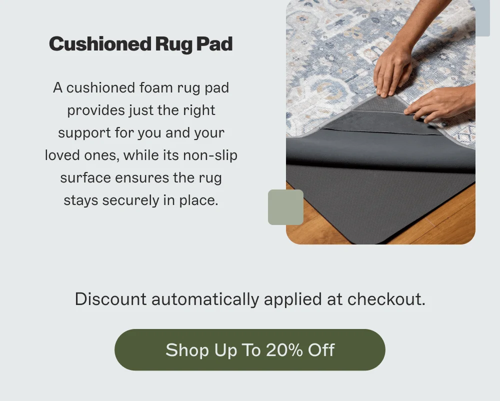 Cushioned Rug Pad [ Shop Up To 20% Off ]
