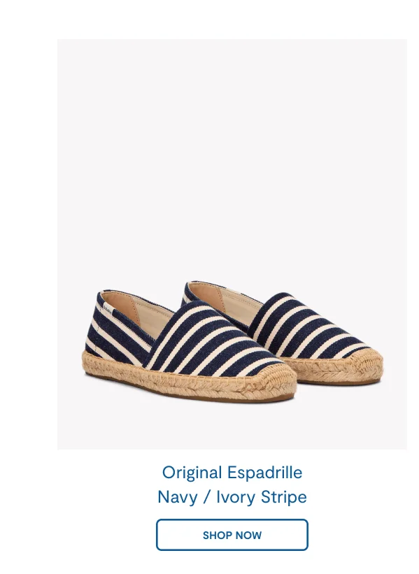 The Original Espadrille Navy / Ivory Stripe