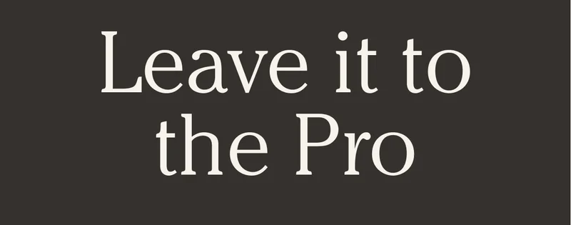 Leave it to the Pro