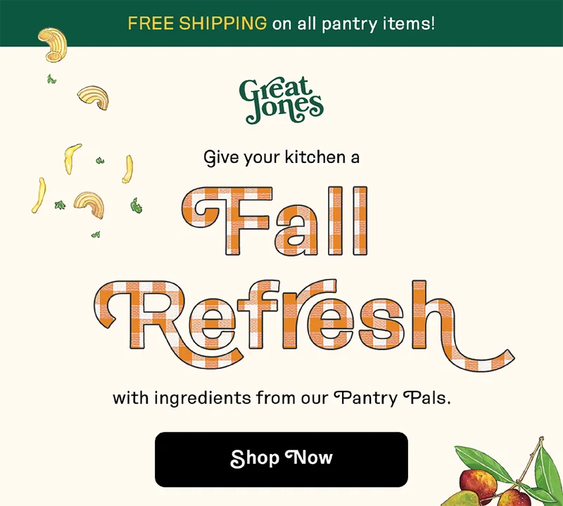 FREE SHIPPING on all pantry items!