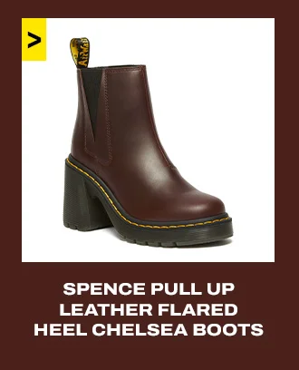 Spence Pull Up Leather Flared Heel Chelsea Boots
