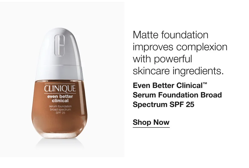 Matte foundation improves complexion with powerful skincare ingredients. | Even Better Clinical™ Serum Foundation Broad Spectrum SPF 25  | Shop Now