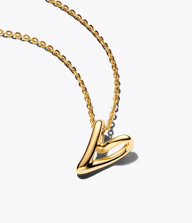 Organically Shaped Heart Small Pendant Necklace