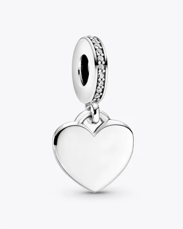 Engravable Heart Tag Dangle Charm Engravable Heart Tag Dangle Charm