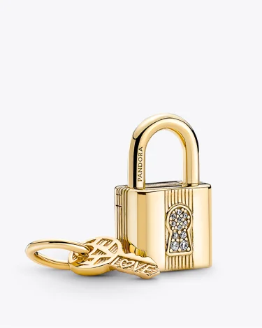 Padlock & Key Dangle Charm Padlock & Key Dangle Charm