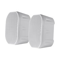 6.5 Inches Weatherproof 2-Way Speakers With Wall Mount Bracket, Pair White